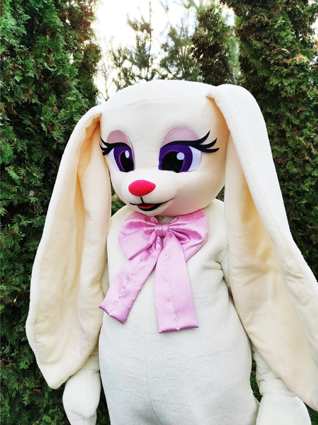 Easter Bunny Love Mascot Costume, Adult Mascot Costume, Party Mascot Costume, Event Mascot Costume, Birthday Party Costume, Luxury Mascot Costume